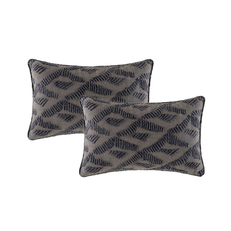 Cloud Linen Lulu Grey 2 Pack Feather Cushion Australia