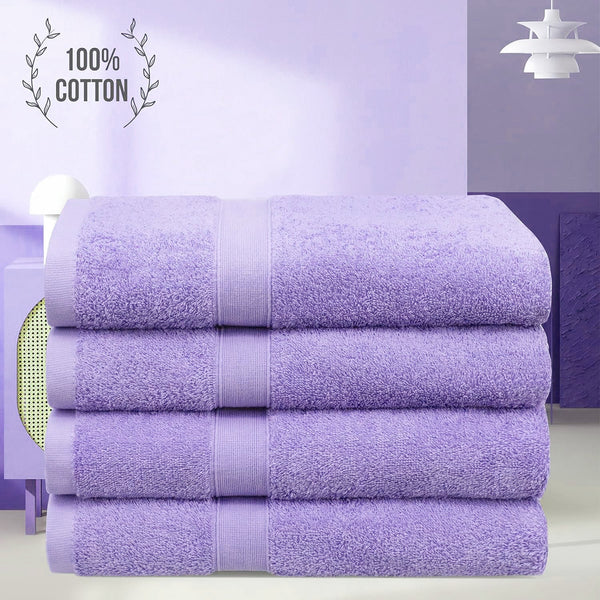 Linenova Cotton Bath Towel 4 Piece Pack