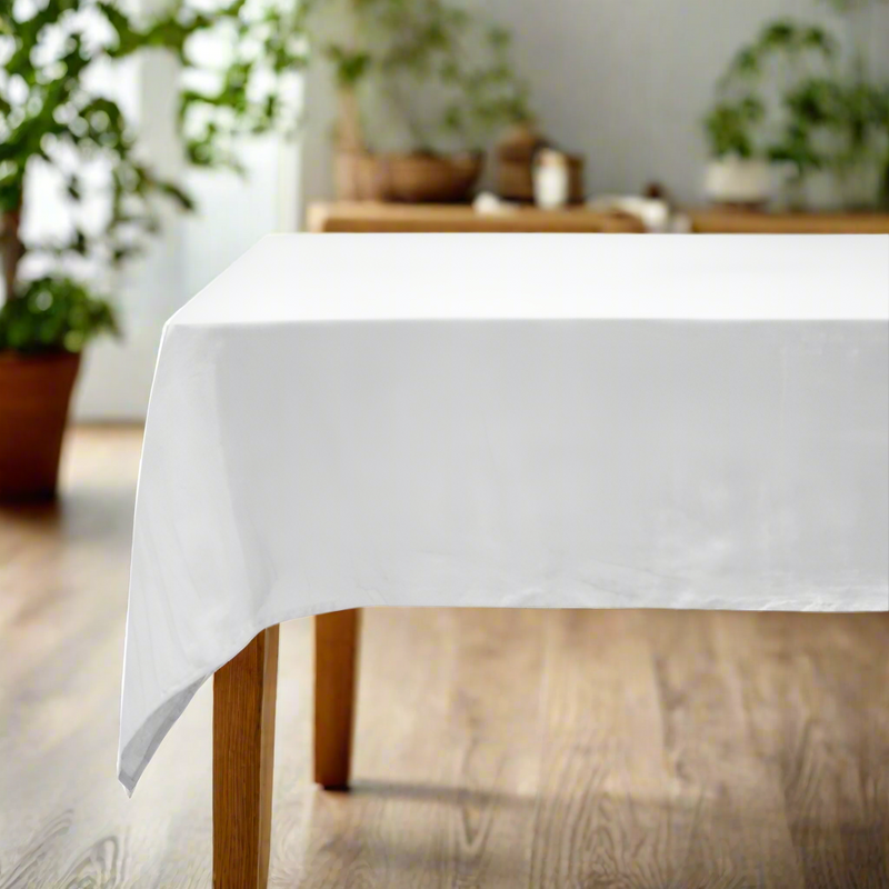 Silver linen tablecloth 