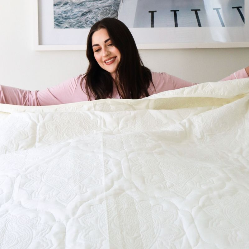 Morgan and Reid Whispers Off White Coverlet Set