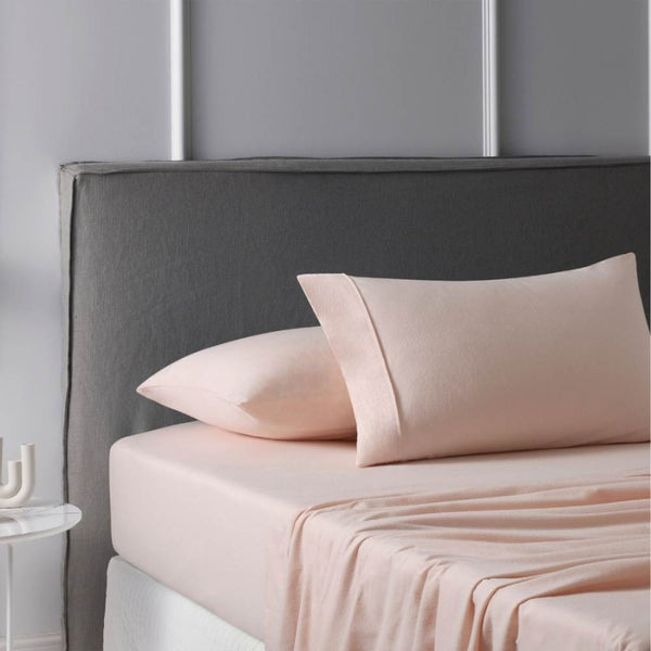 Accessorize Bedroom Collection offers blush cotton flannelette sheets and pillowcases for a cosy and stylish winter bedroom.