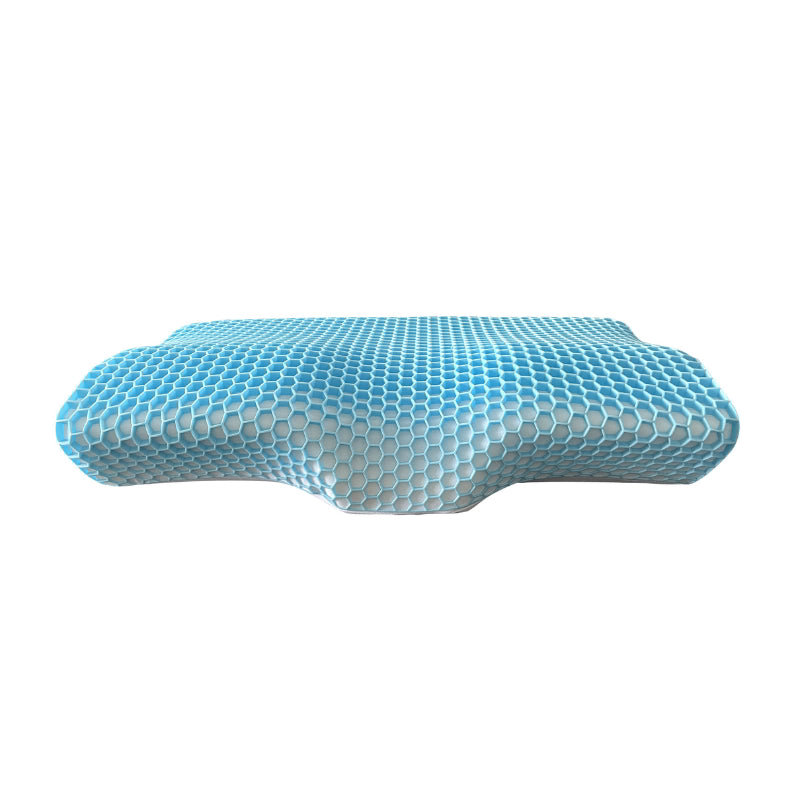 A contour memory foam pillow with a cover designed for comfort, featuring 3D Memcell technology for personalized support and pressure relief.