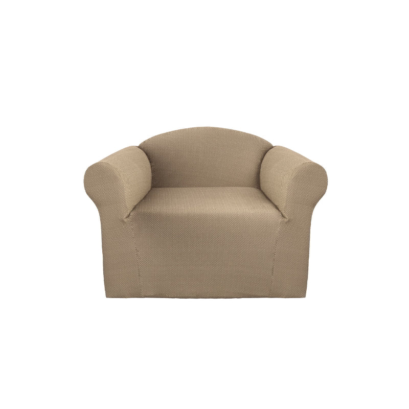 A 1-seater sofa cover is enhancing the aesthetic appeal and comfort of the surrounding environment.