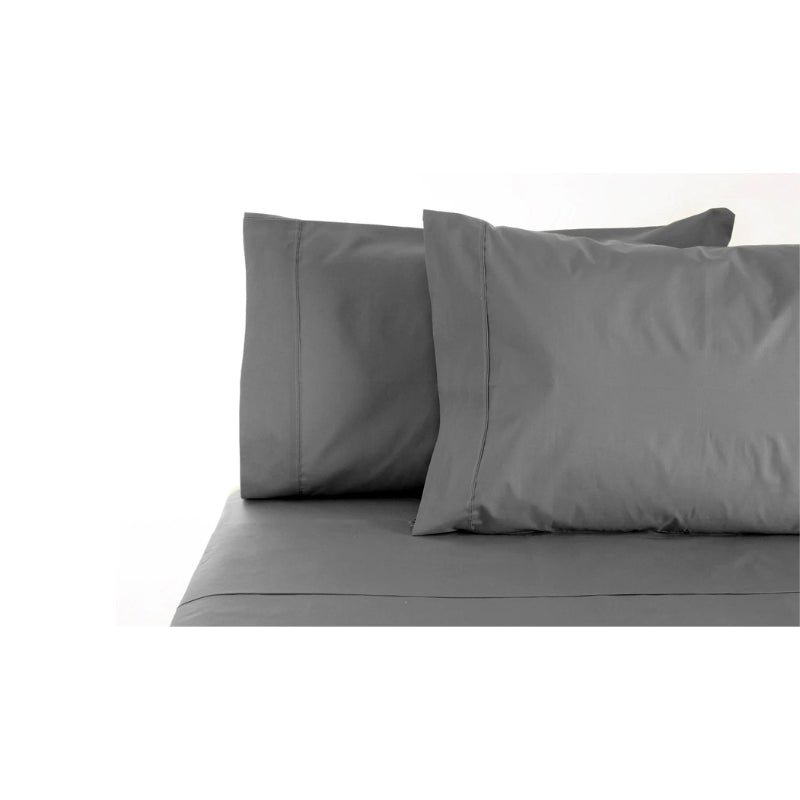 Cotton sheet set with two pillowcases, showcasing a midnight hue from Jenny Mclean La Via.