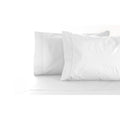 White cotton sheet set with two pillowcases, showcasing a white hue from Jenny Mclean La Via.