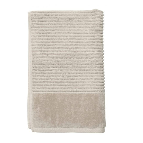  A stylish striped plaster hand towel from Jenny Mclean's Royal Excellency collection, known for its softness and high absorbency.