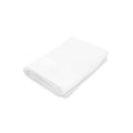 A luxurious white bath sheet against a white backdrop, highlighting its absorbent and durable cotton material.