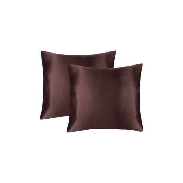 Linenova's two brown pillowcases hypoallergenic design ensures a restful night's sleep and healthy hair.
