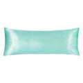 Luxurious sage satin body pillowcase of Linenova for a restful sleep.