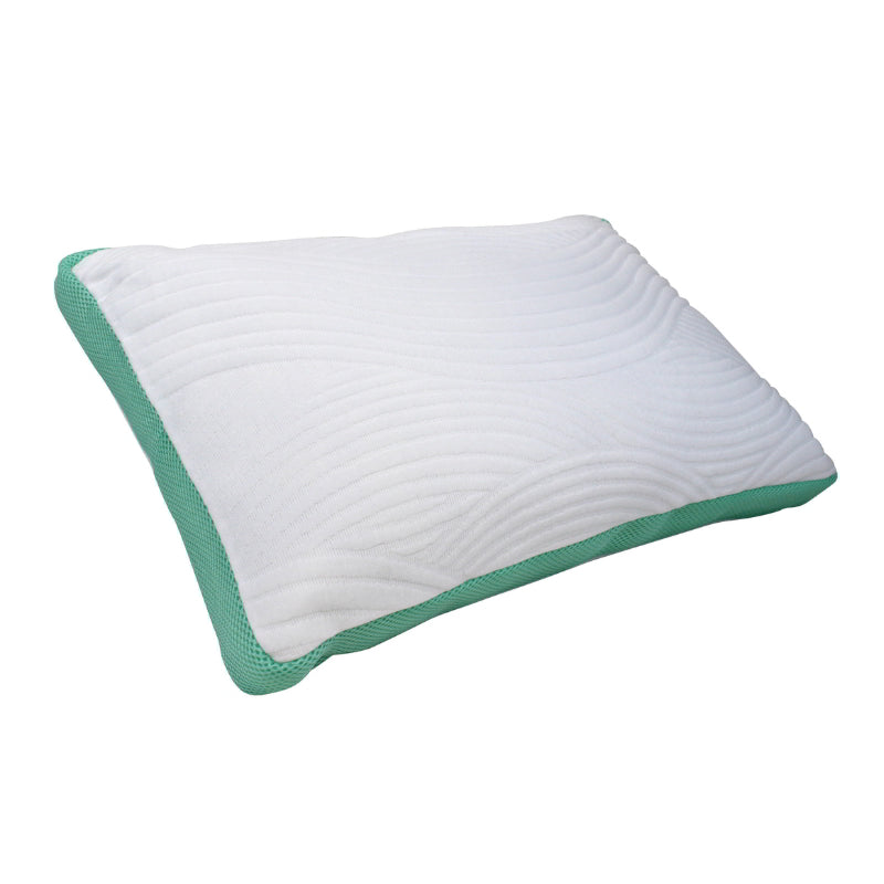 Aloe Vera Essence Infusion Memory Foam Pillow offers cooling comfort and support for restorative sleep and optimal body alignment.