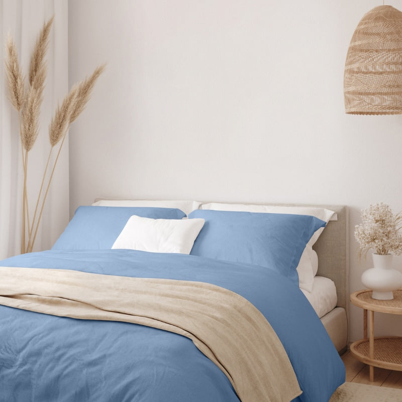 Transform your bedroom into a peaceful oasis with the Odyssey Living Sterling Blue Quilt Cover Set.