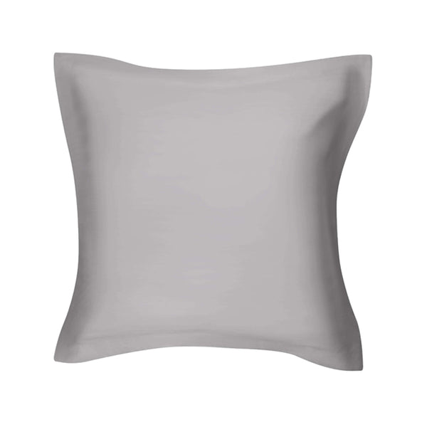 Full details of Breathe Cotton European Pillowcase in Pewter colour featuring its luxurious elegance and comfort.