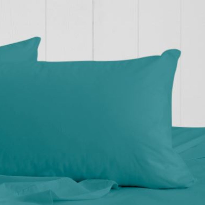 A breathe cotton standard pillowcase in baltic colour featuring its minimal, inviting softness and comfort.