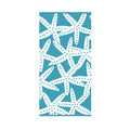 A vibrant blue and white starfish design on a white backdrop, perfect for enhancing your beach or poolside experience.