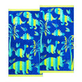 Two luxurious dinosaur kids beach towels, designed for comfort and joy during outdoor adventures.