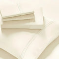 Elegant pristine sheet set made from high-quality Egyptian cotton for a soft and durable sleep experience.