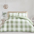 Morgan and Reid Gingham Green Comforter Set