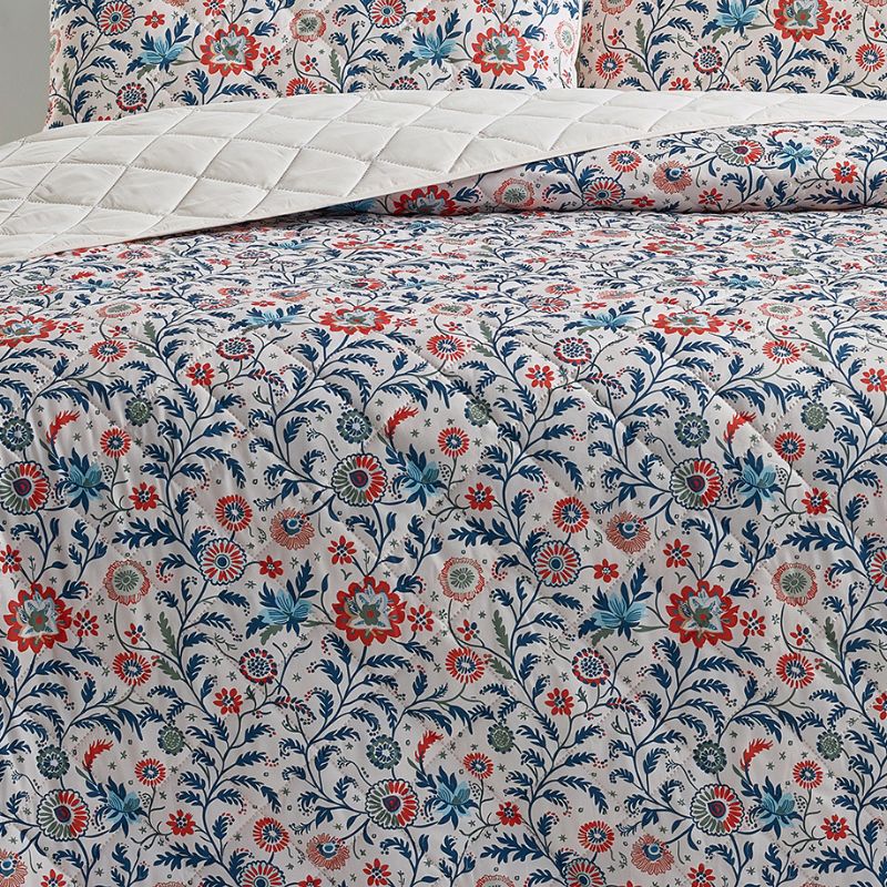 Morgan and Reid Indian Floral Coverlet Set