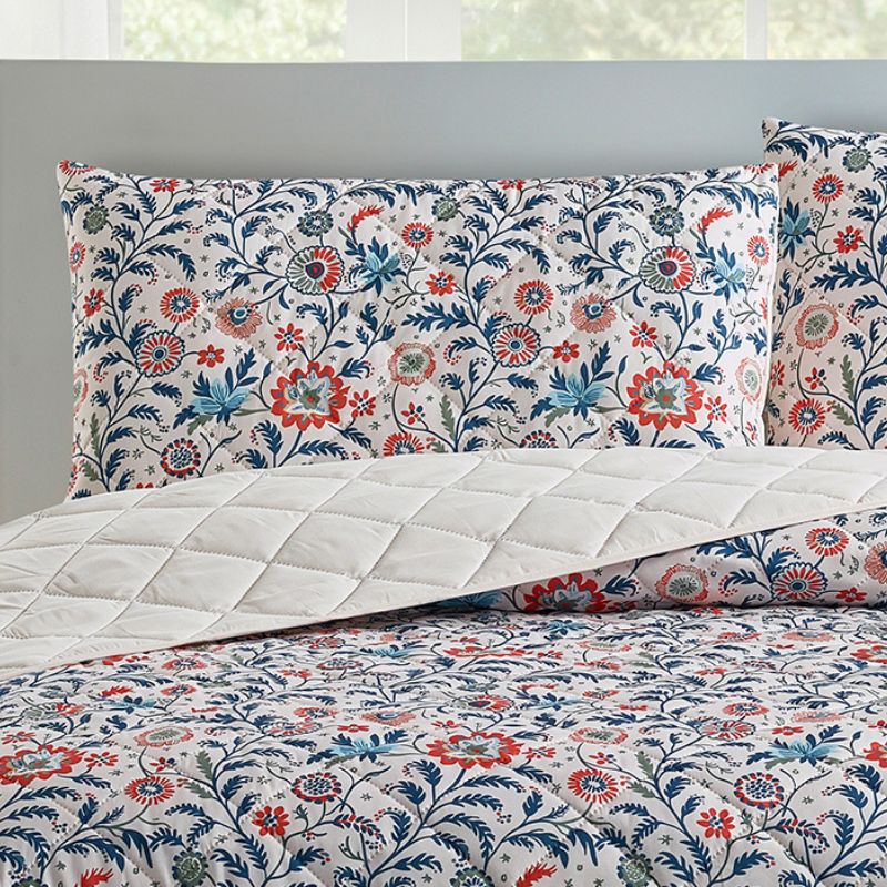 Morgan and Reid Indian Floral Coverlet Set