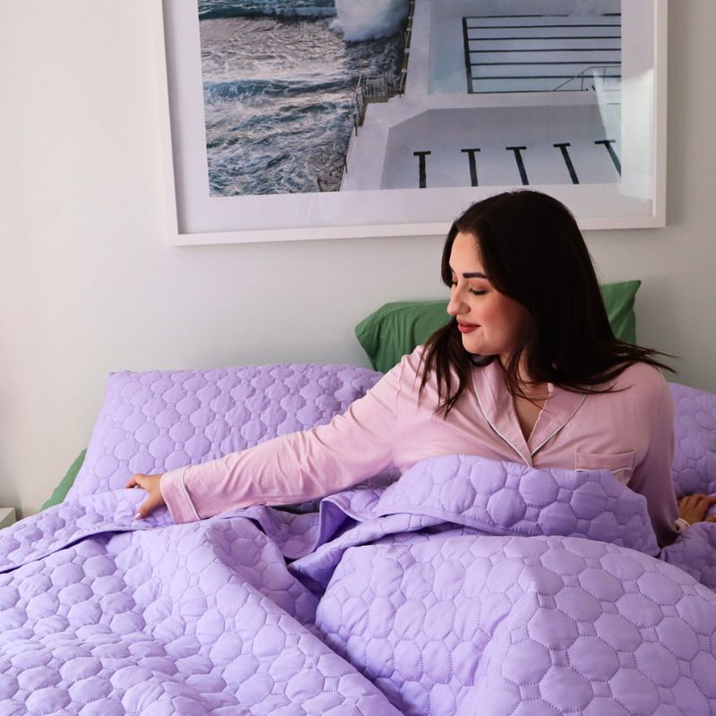 Morgan and Reid Mosaic Lilac Coverlet Set