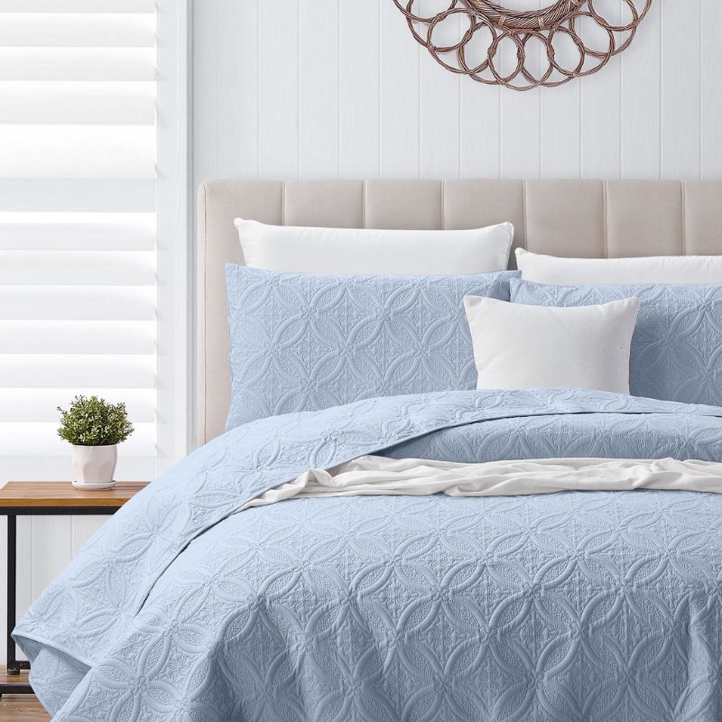 Morgan and Reid Petal Chambray Coverlet Set