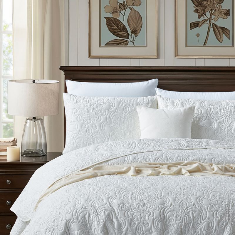 Morgan and Reid Serene Coconut Coverlet Set