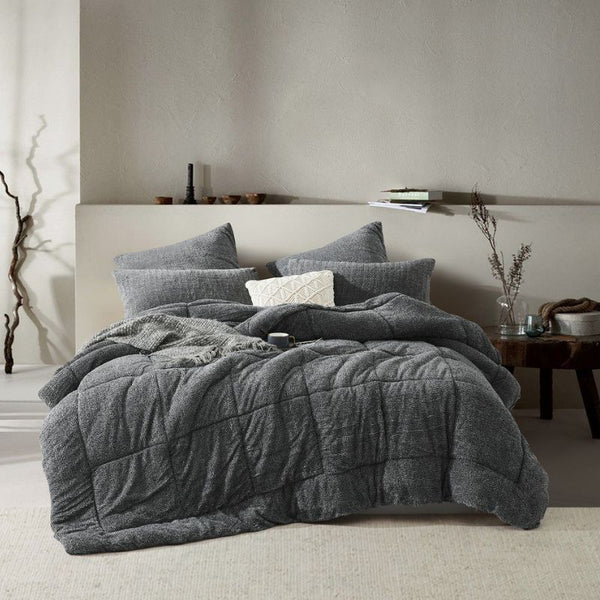 Morgan and Reid Black White Snuggle Fleece Comforter Set