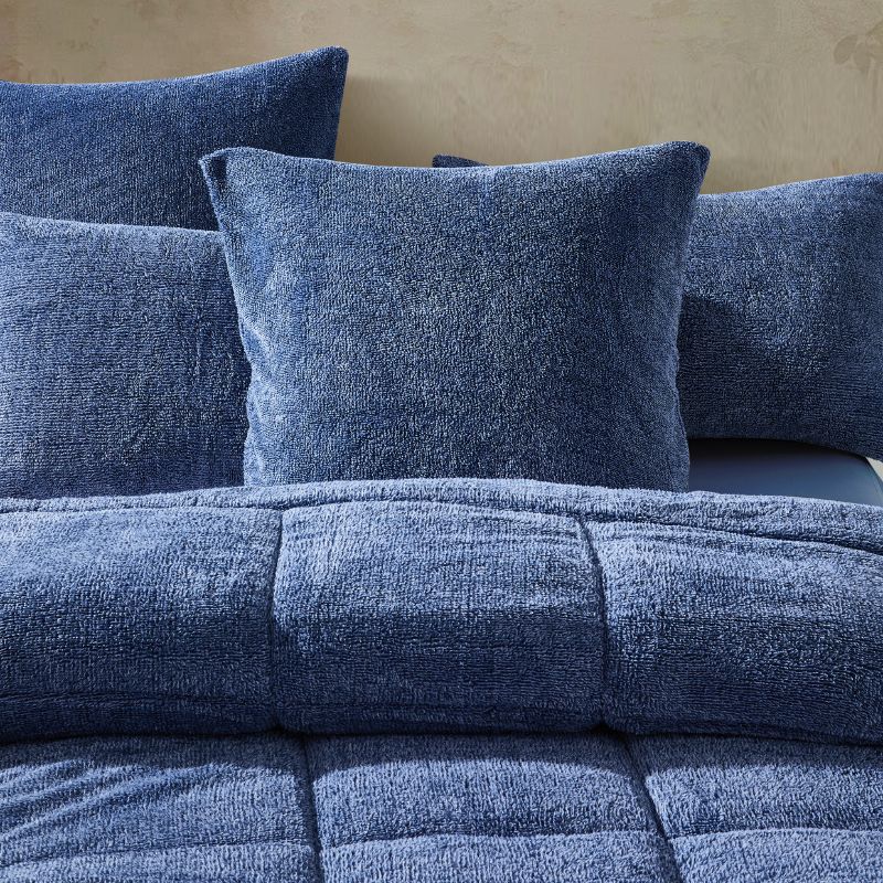 Morgan and Reid Blue Spec Snuggle Fleece Comforter Set