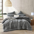 Morgan and Reid Steel Charcoal Snuggle Fleece Comforter Set