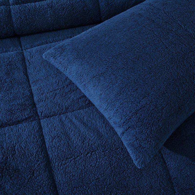 Morgan and Reid Midnight Blue Snuggle Fleece Comforter Set