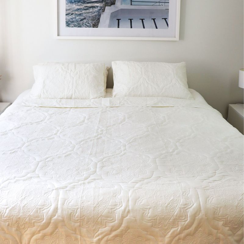 Morgan and Reid Whispers Off White Coverlet Set