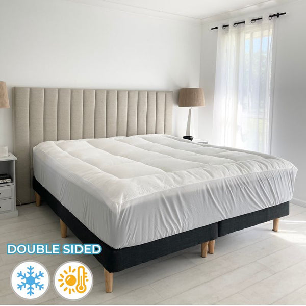 Sienna Living Hotel Reversible Cooling & Snuggle 1500GSM Mattress Topper