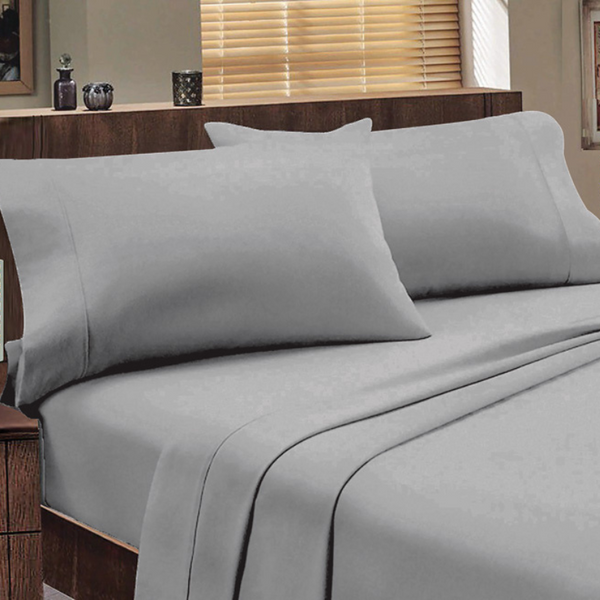 Luxurious Jenny Mclean Abrazo Flannelette Cotton Silver Sheet Set, made of 100% Egyptian cotton, offers warmth and comfort for chilly nights.