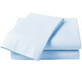 A set of blue fitted sheet and pillowcase made from 100% Egyptian cotton, designed for exceptional softness and warmth, perfect for cosy nights.