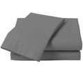 A set of charcoal fitted sheet and pillowcase made from 100% Egyptian cotton, designed for exceptional softness and warmth, perfect for cosy nights.