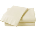 A set of ivory fitted sheet and pillowcase made from 100% Egyptian cotton, designed for exceptional softness and warmth, perfect for cosy nights.