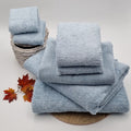 A collection of baby blue towels embodying sophistication and durability for everyday use.