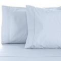 Luxurious 1000 thread count cotton-rich powder blue sheet set, offering comfort, durability, and seasonal versatility for a restful sleep experience.