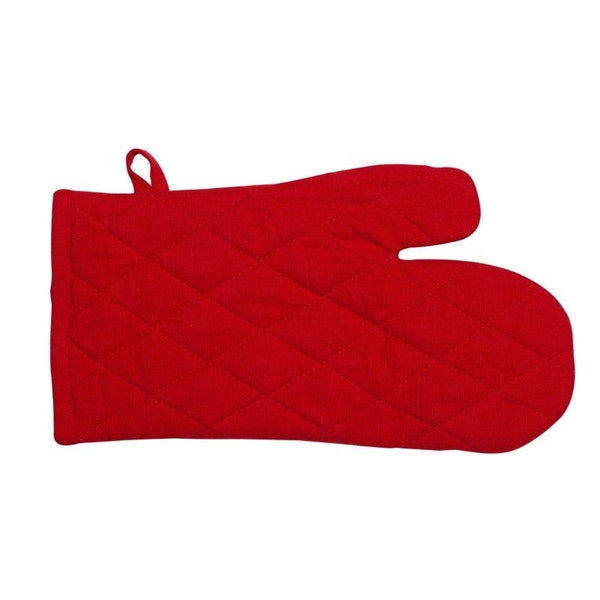 Red oven glove from RANS' Manhattan range, featuring a minimal and chic design, made from durable, easy-to-clean cotton.