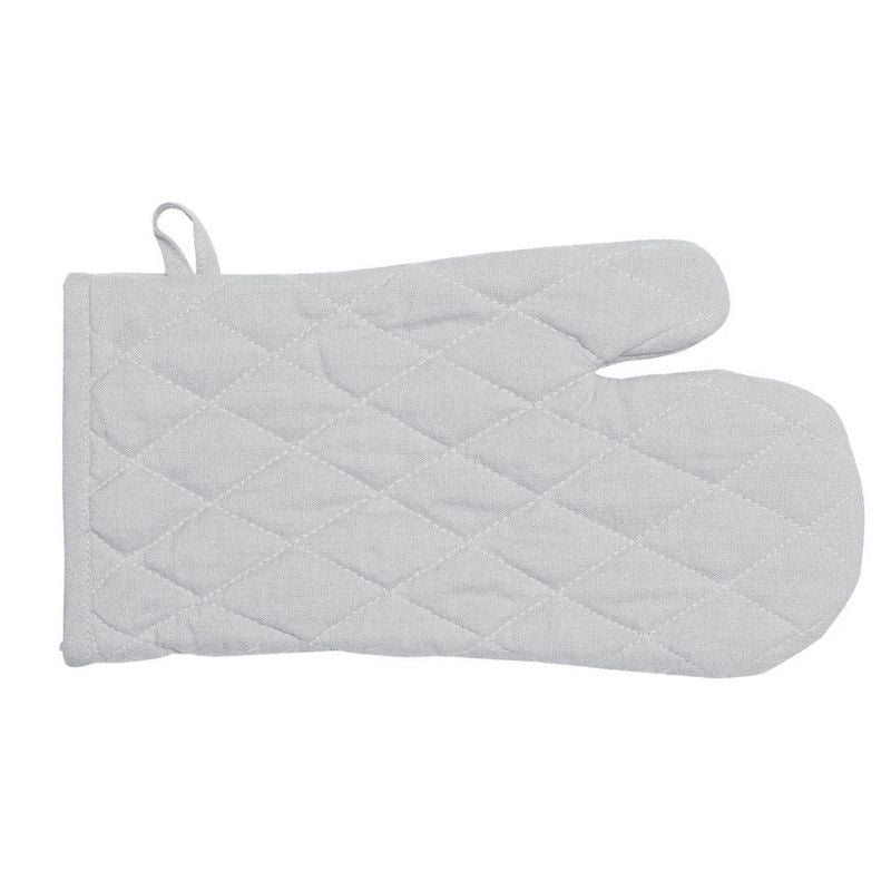 Stylish silver oven glove in the Manhattan collection by RANS, crafted from pure cotton for durability and easy maintenance.