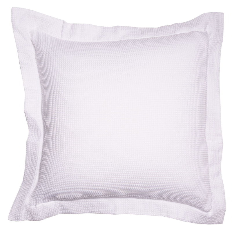 Experience the RANS Paris Waffle White Cushion Cover, showcasing a textured design and breathable cotton for elegant comfort.