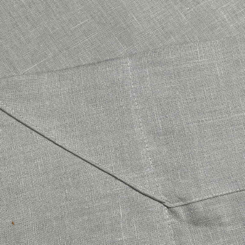 Detailed view of RANS Venice Linen Grey Tablecloth, highlighting its quality and sophistication for table settings.