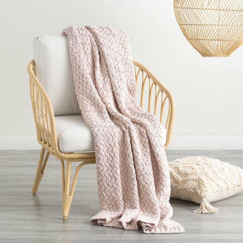 Renee Taylor Lenni Cotton Knitted Primrose Throw | Australia